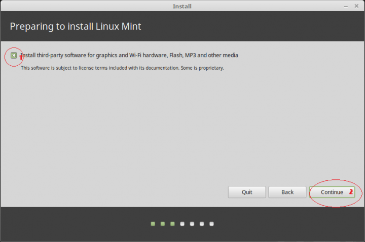 menginstall aplikasi tambahan linuxmint saat proses installasi