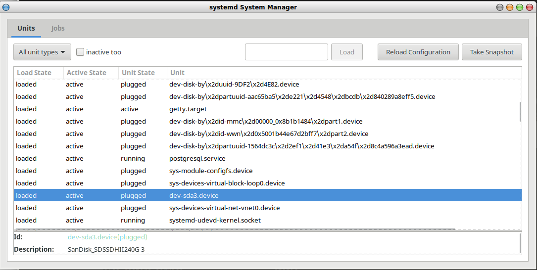 systemd gui service manager