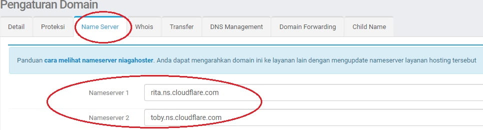 name server cloudflare